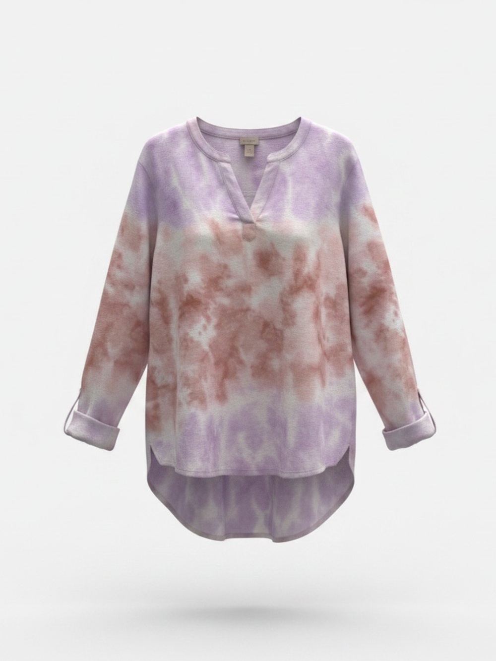 Women's Lavender & Pink Tie-Dye Tunic size 3